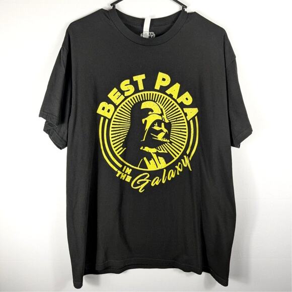 Star Wars Darth Vader Best Papa In The Galaxy T Shirt Mens XL Black Graphic Tee - Picture 1 of 5